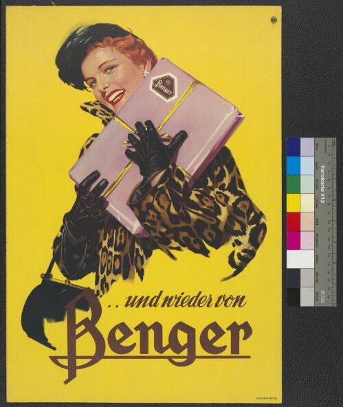 Plakatsteher des Textilunternehmens Benger