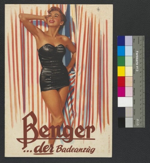 Plakatsteher des Textilunternehmens Benger