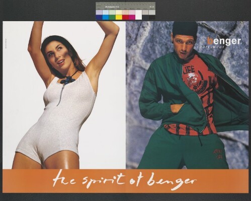Werbemotiv des Textilunternehmens Benger