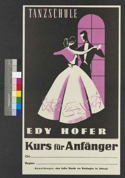 Werbeplakat der Tanzschule Edy Hofer, Bregenz
