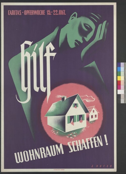 Plakat zur Caritas Opferwoche 1950