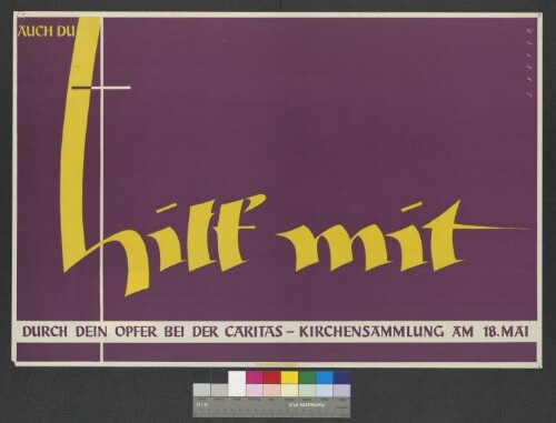 Plakat zur Caritas Kirchensammlung 1953