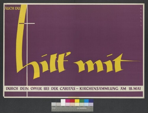 Plakat zur Caritas Kirchensammlung 1953