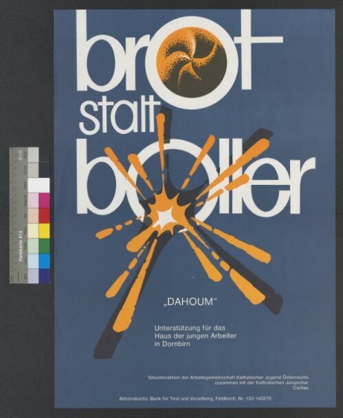 Plakat für Silvesteraktion Brot statt Böller