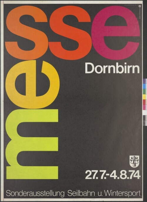 Plakat der Dornbirner Messe Gesellschaft 1974