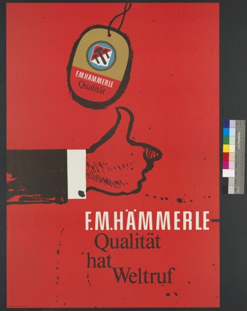 Werbeplakat des Textilunternehmens F.M. Hämmerle