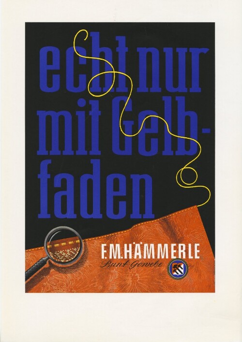 Werbeplakat des Textilunternehmens F. M. Hämmerle