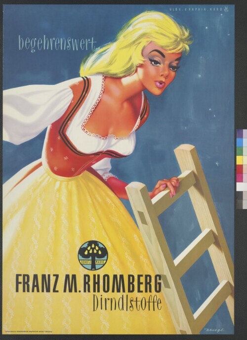 Werbeplakat des Textilunternehmens Franz M. Rhomberg