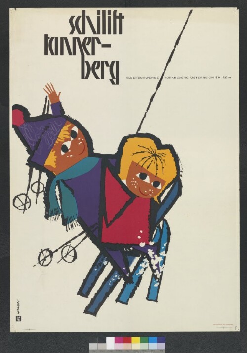 Werbeplakat für Schilift Tannerberg in Alberschwende