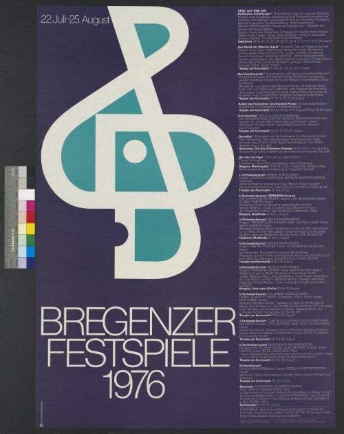 Plakat der Bregenzer Festspiele 1976