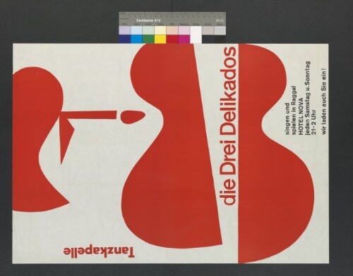 Plakat für Tanzkapelle Die Drei Delikados