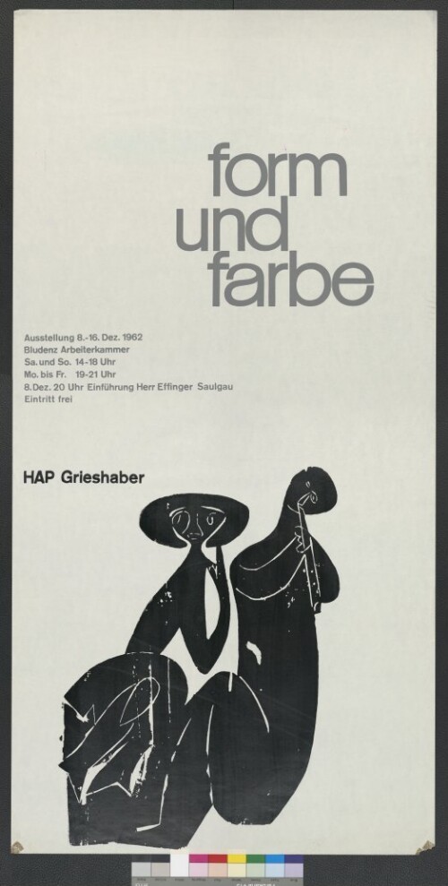 Plakat form und farbe HAP Grieshaber