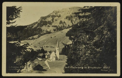 Schröcken 1260 m mit Heiterberg im Bregenzer Wald Vorarlberg