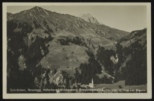 Schröcken, Nesslegg, Höferberg, Widderstein, Bregenzerwald