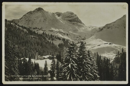 Wintersportplatz Schröcken 1260 m. mit Mohnenfluh 2547 m.