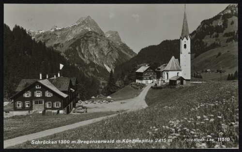 Schröcken 1300 m Bregenzerwald m. Künzelspitze 2415 m