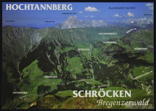 Schröcken Bregenzerwald : Hochtannberg ... : [Panorama vom Hochtannberg, 1679 m, Passlandschaft zwischen Bregenzerwald und Lechtal, Wasserscheide zwischen Nordsee und Schwarzem Meer, Vorarlberg, Österreich ...]