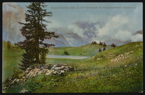 [Schröcken] Brannarlspitze (2651 m) mit Körbersee im Bregenzerwald (Vorarlberg)