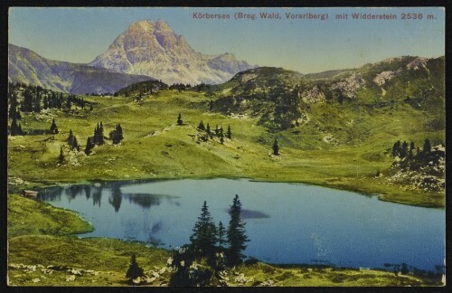 [Schröcken] Körbersee (Breg. Wald, Vorarlberg) mit Widderstein 2536 m.