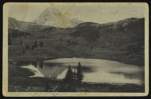 Körbersee bei Schröcken (1260 m) mit Widderstein (2536 m)