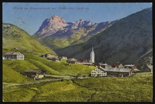 Warth im Bregenzerwald mit Widderstein (2536 m)