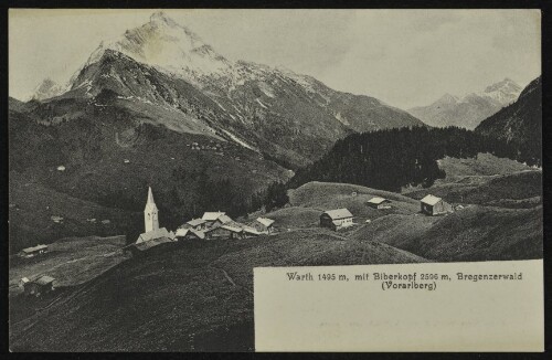 Warth 1495 m, mit Biberkopf 2596 m, Bregenzerwald (Vorarlberg) : [Correspondenz-Karte ...]