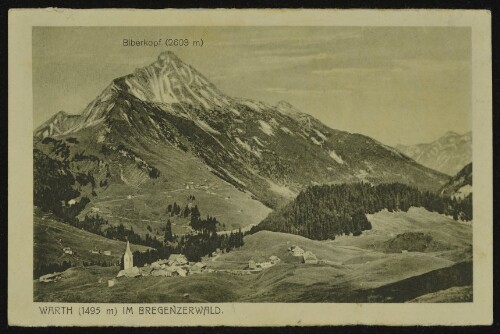 Warth (1495 m) im Bregenzerwald : Biberkopf (2603 m)
