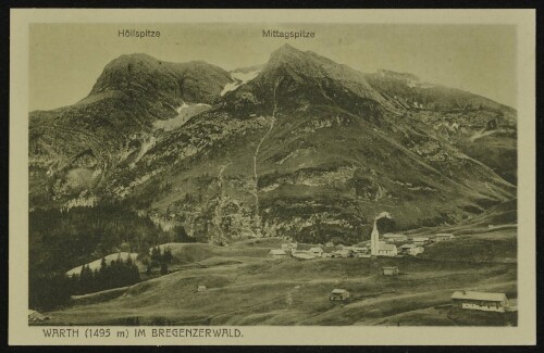 Warth (1495 m) im Bregenzerwald : Höllspitze : Mittagspitze