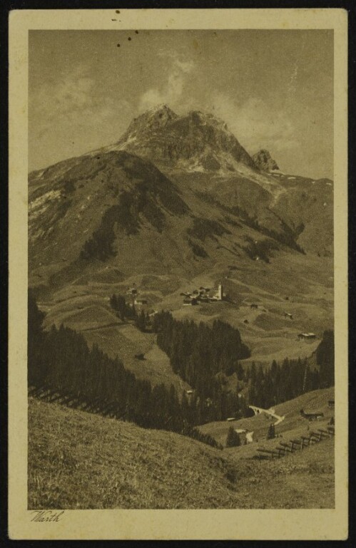 Warth : [Warth 1495 m Vorarlberg mit Warther Horn 2259 m ...]