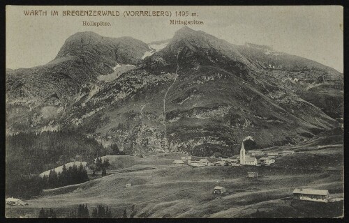 Warth im Bregenzerwald (Vorarlberg) 1495 m. : Höllspitze : Mittagspitze