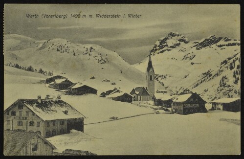 Warth (Vorarlberg) 1499 m m. Widderstein i. Winter