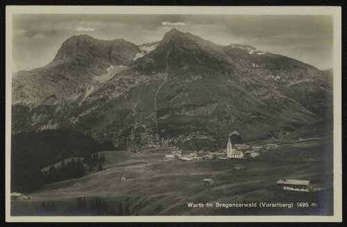 Warth im Bregenzerwald (Vorarlberg) 1495 m. : Höllspitze : Mittagspitze