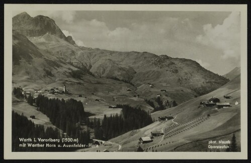 Warth i. Vorarlberg (1500 m) mit Warther Horn u. Auenfelder-Horn