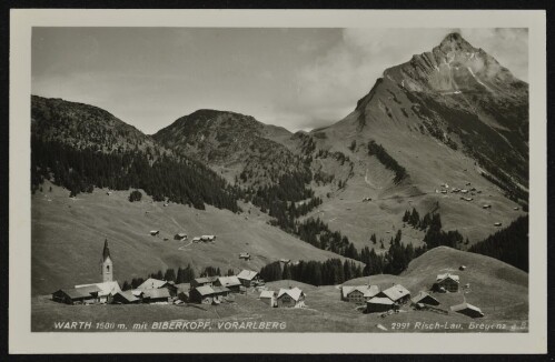 Warth 1500 m. mit Biberkopf, Vorarlberg