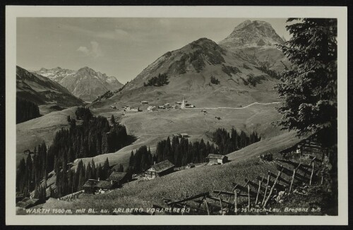 Warth 1500 m. mit Bl. au. Arlberg Vorarlberg