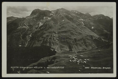 Warth 1500 m gegen Höllen- u. Mittagsspitze