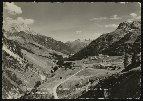 Warth a. Arlberg mit Biberkopf 2600 m. Lechtaler Alpen u. Hollerspitze