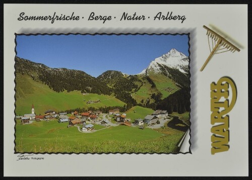 Warth Sommerfrische ~ Berge ~ Natur ~ Arlberg : [Warth am Arlberg 1500 m Auskunft: Tourismusinformation A-6767 Warth Tel. 05583 - 3515 ...]