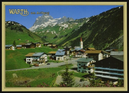 Warth am Arlberg : [Warth am Arlberg (1495 m) mit Widderstein (2533 m) Vorarlberg/Austria ...]