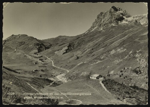 [Warth] Hochkrummbach an der Hochtannbergstrasse gegen Widderstein 2536 m.