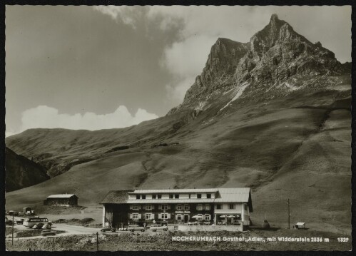 [Warth] Hochkrumbach Gasthof  Adler  mit Widderstein 2536 m