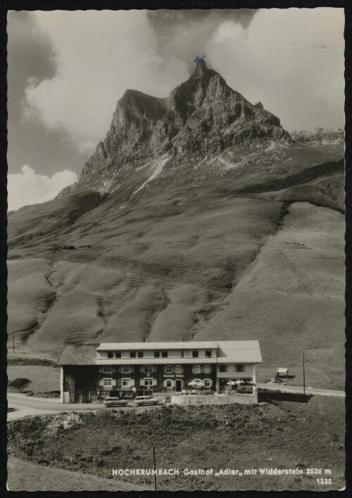 [Warth] Hochkrumbach Gasthof  Adler  mit Widderstein 2536 m