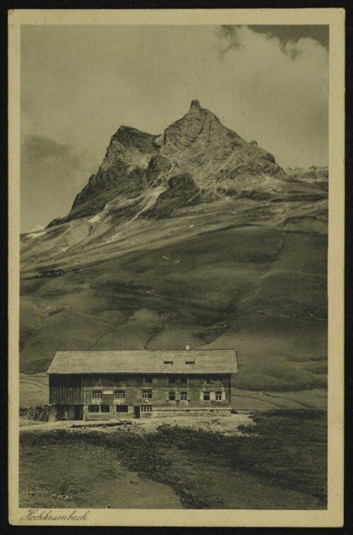 [Warth] Hochkrumbach : [Hochkrumbach, 1703 m, mit Widderstein 2535 m Gasthaus z. Adler ...]