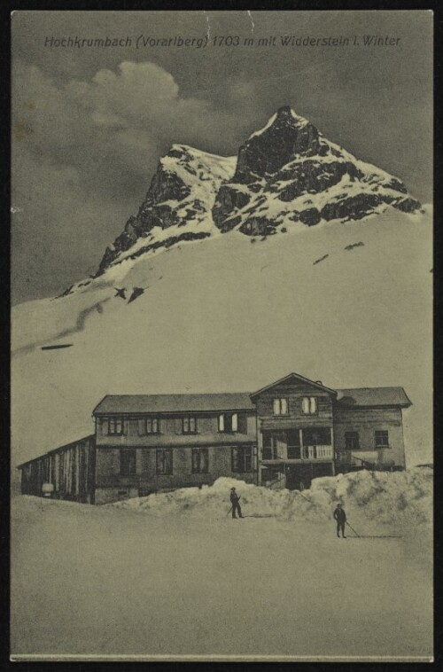 [Warth] Hochkrumbach (Vorarlberg) 1703 m mit Widderstein i. Winter