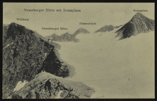 [Brand] Strassburger Hütte mit Scesaplana : Wildberg : Strassburger Hütte : Zirmenköpfe : Scesaplana