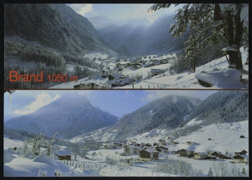 Brand 1050 m : [Wintersportplatz Brand, 1050 m gegen Schesaplana und Mottakopf, 2176 m Vorarlberg, Österreich ...]