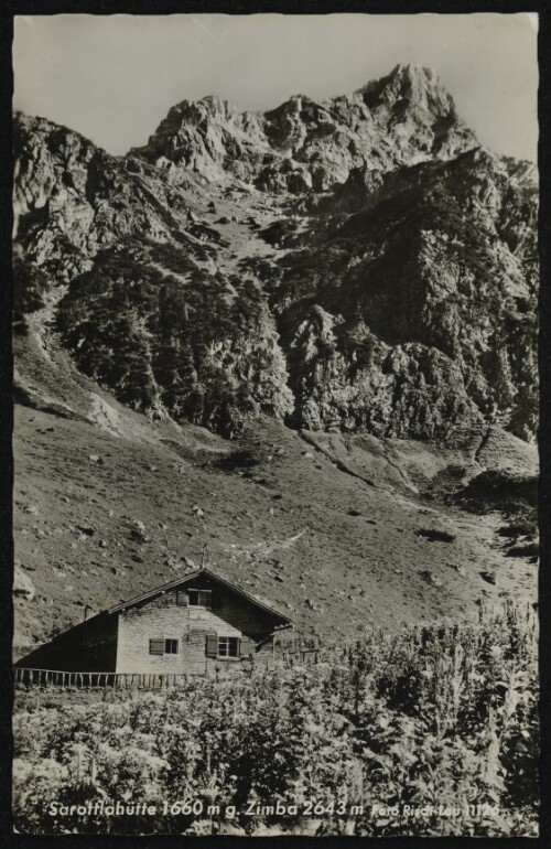 [Bürs] Sarottlahütte 1660 m g. Zimba 2643 m