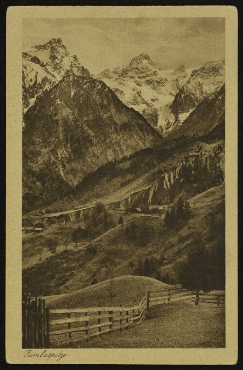 [Bürserberg Tschengla] Zimbaspitze : [Zimbaspitze 2645 m & Zwölferkopf 2234 m Blick vom Höhenkurort Tschengla 1200 m. ...]