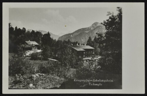 [Bürserberg Tschengla] Kriegsopfer-Erholungsheim Tschengla