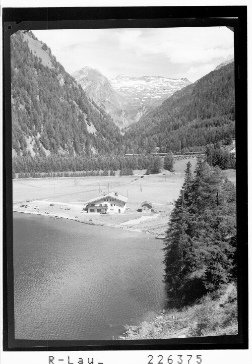 [Brennersee mit Gasthof Seehof gegen Kraxentrager / Tirol]